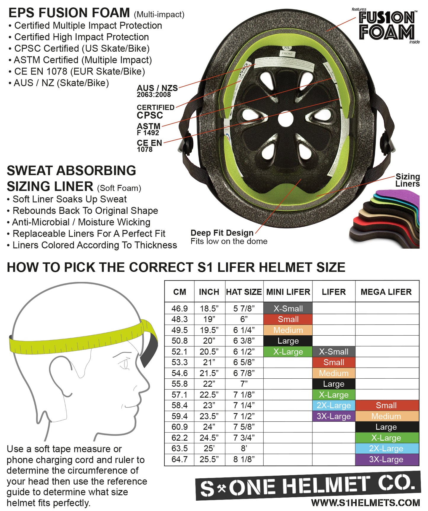 S1 Lifer Helmet Large Matte Black